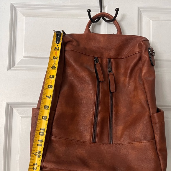 Brown Leather Backpack - Picture 6 of 7